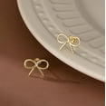 thumbnail image 4 of Sterling Silver Bow Stud Earrings for Women Teens Small Bow Stud Earrings Ribbon Earrings, 4 of 12