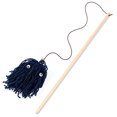 thumbnail image 1 of Cat Teaser Wooden Handle: Faux Woolen Yarn Elastic Rope Bell Pet Toy Kitten Wand, 1 of 3