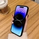 thumbnail image 5 of For iPhone 15 Pro Max Case Rhombus Stitching PU Leather + TPU Shockproof Phone Cover - Black, 5 of 5
