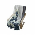 thumbnail image 4 of Waves Soft Flannel Fleece Throw Blanket, Japanese Kanagawa Illustration Nautical Ocean Surfing Theme Aquatic Pattern, Cozy Plush for Indoor and Outdoor Use, 50" x 70", Dark Blue White, by Ambesonne, 4 of 6