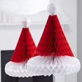thumbnail image 5 of 10 piezas de adornos navideños de serie, gorros de Papá Noel en forma de panal, adornos navideños colgantes para decoración de fiestas navideñas, 5 of 5