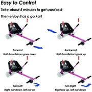 HoverTech 1 All In One Hover Cart Attachment For Hoverboard - Transform your Hoverboard into a Go Kart with Hovercart - Pink