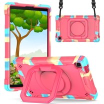 Epicgadget Galaxy Tab A7 Lite Case 8.7 inch with Shoulder Strap - Heavy Duty Kids Friendly Rotating Kickstand Cover for Samsung Galaxy Tab A7 Lite 8.7" Tablet (SM-T220/T225) 2021 Released (Candy/Pink)