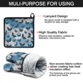 thumbnail image 7 of Blue Butterfly Cloud Pattern Kitchen Oven Mitt and Pot Holder Sets 4 Pcs for Baking, Cooking and Grilling, Heat Resistant Up To 392 °F, 7 of 7