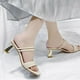 thumbnail image 4 of Sandalias tejidas de tacón medio para mujer con punta abierta y uso exterior casual Wmkox8yii  nm3026, 4 of 6