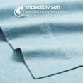 thumbnail image 4 of BNM Melange Soft Flannel Cotton Sheet Set, Full, Blue, 4 of 11