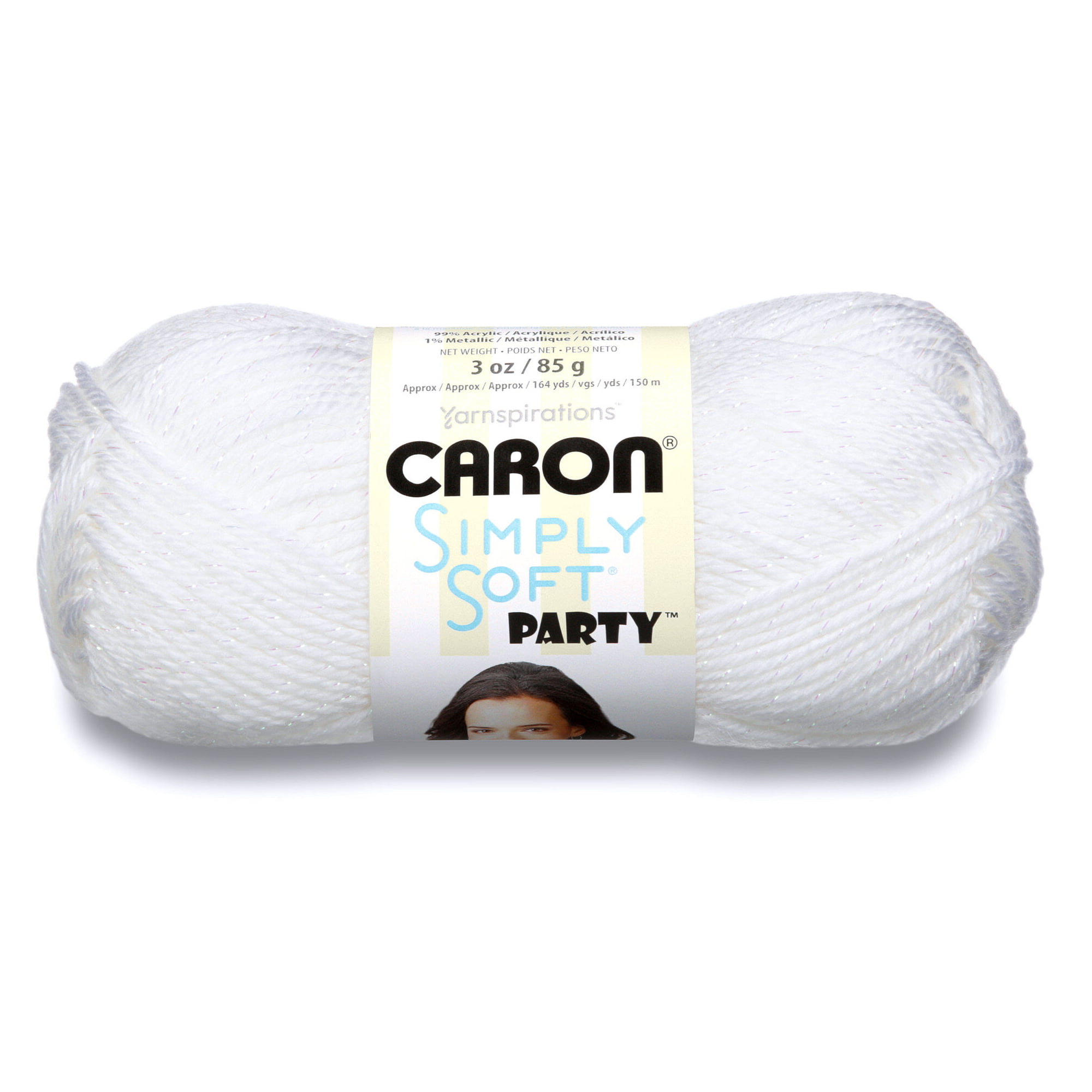 Caron Simply Soft Party Yarn 3 Skeins, Gauge 4 Medium Worsted 