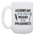 thumbnail image 2 of ThisWear Accountant Gift Wizard in the Spreadsheets CPA Gifts for Men Auditor Gifts 2 Pack 15oz Coffee Mugs, 2 of 4