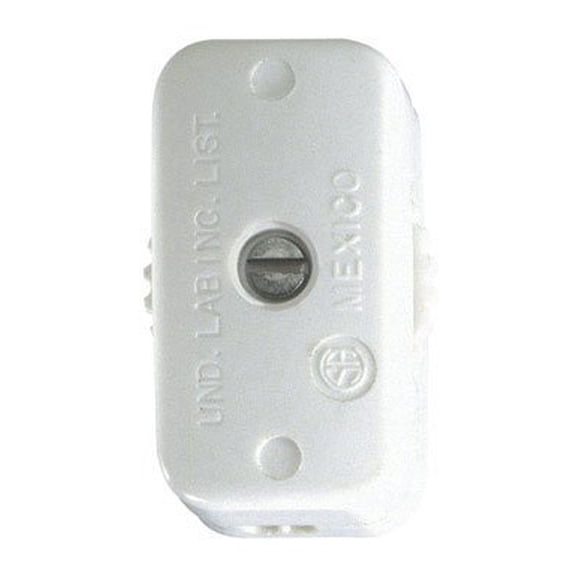 FEED THRU SWITCH MINI WH (Pack of 1)