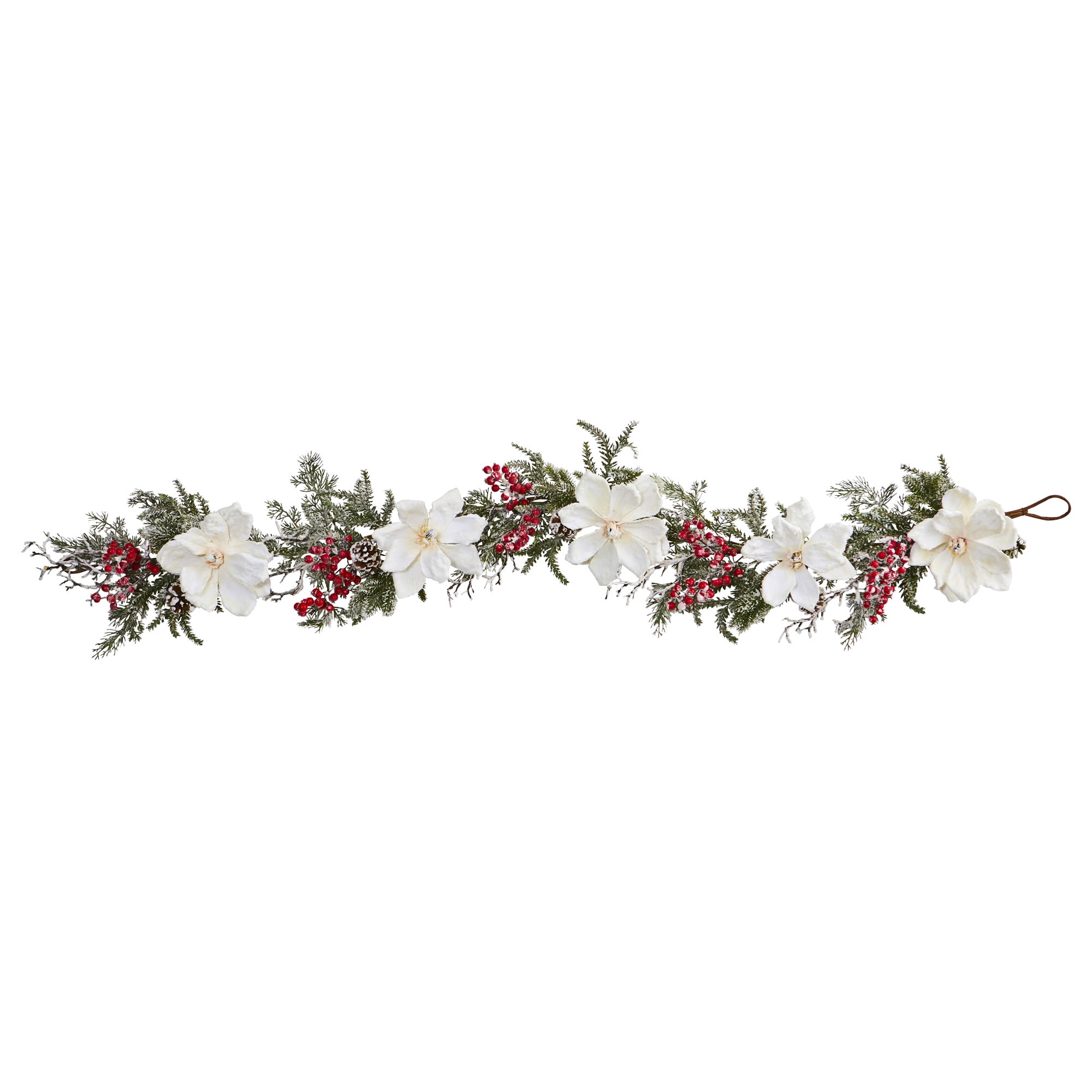 Nearly Natural Holiday Pine Garland, 60"(Assorted Colors)
