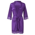 thumbnail image 5 of Fengqque Women's Lady Sexy Lace Sleepwear Satin Nightwear Lingerie Pajamas Suit, 5 of 9