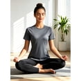 thumbnail image 6 of NELEUS Womens Plus Size Workout Tops for Activewear Athletic Gym Tee Casual Tops Loose Fit Quick Dry Crew Neck,Gray,US Size 2XL, 6 of 11