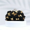 thumbnail image 1 of JUNWELL 3-Inch New Gold Foil Plush Butterfly Convenient Clip Coin Purse Mini Earphone Data Cable Lipstick Storage Bag, 1 of 7