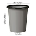 thumbnail image 3 of Taicans 2 Gallon Compact Round Plastic Trash Can,Round Open Top Trash Can,Plastic Slim Waste Basket with Press Top Lid for Bathroom,Bedroom,Home office,Dorm Gray, 3 of 6