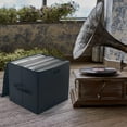 thumbnail image 6 of Vinyl Record Storage Box for 12-inch Records Crate Holds up to 90 records,Pack of 1-13.7x 12.9x 12.9 Inch LP record storage - Black, 6 of 6