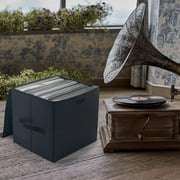 Vinyl Record Storage Box for 12-inch Records Crate Holds up to 90 records,Pack of 1-13.7x 12.9x 12.9 Inch LP record storage - Black