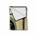 thumbnail image 2 of Old Hollywood Soft Flannel Fleece Throw Blanket, Countdown Illustration of Vintage Scratch Film Strip Number 3, Cozy Plush for Indoor and Outdoor Use, 50" x 70", Brown Camel and Black, by Ambesonne, 2 of 6