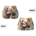 thumbnail image 5 of Picia Elegant Cute Panda Sunflower Printed Workout Shorts for Women Seamless Scrunch Butt Lifting High Waisted Yoga Gym Booty Running Moisture-wicking Short Pants-Small, 5 of 9