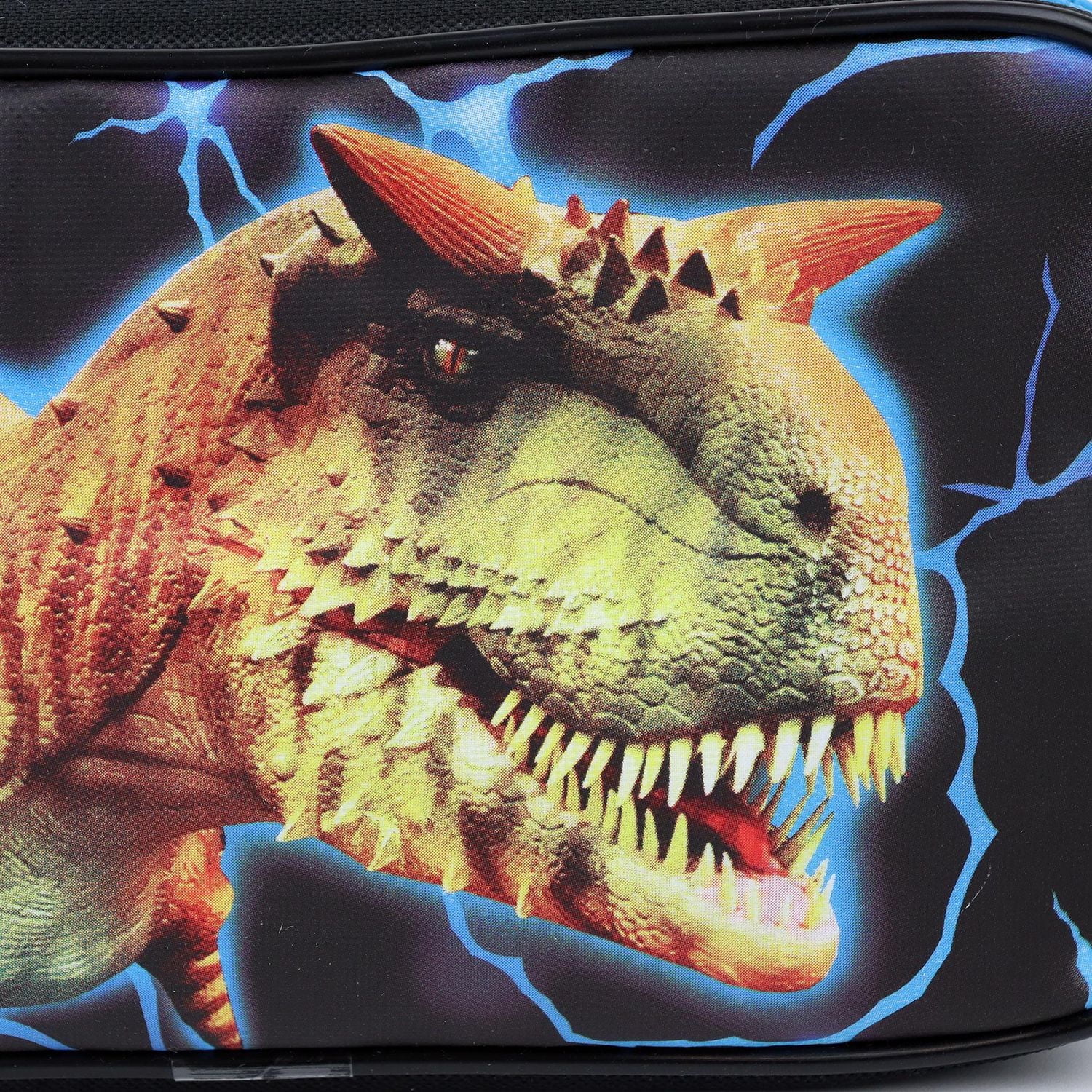 Pen + Gear Trousse à crayons dinosaure à 2 fermetures éclair avec T-Rex et motif d’éclairs