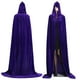 thumbnail image 1 of Qarigey Traje medieval con capucha de tela, amplia aplicación y estilo único para Halloween, capa de terciopelo rojo negro Disfraces de disfraces púrpura, 1 of 6