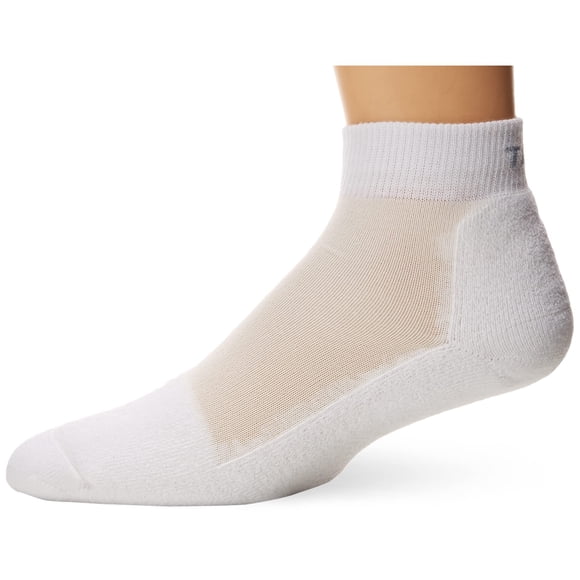 thorlos Chaussettes Homme Pbmu Fines Coussin Pickleball Cheville, Blanc, Petit US