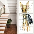 thumbnail image 1 of Jouet Terrier Marron Chien Aquarelle - Impression sur Toile Abstraite, 1 of 3