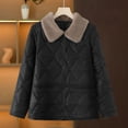 thumbnail image 2 of Women's Winter Thin Warm Jacket Coat Outerwear, Thermal Lightweight Casual Long Sleeve, Windproof Puffer Jacket for Cold Weather, Holiday Gift | CSEONE,Black XL, 2 of 8