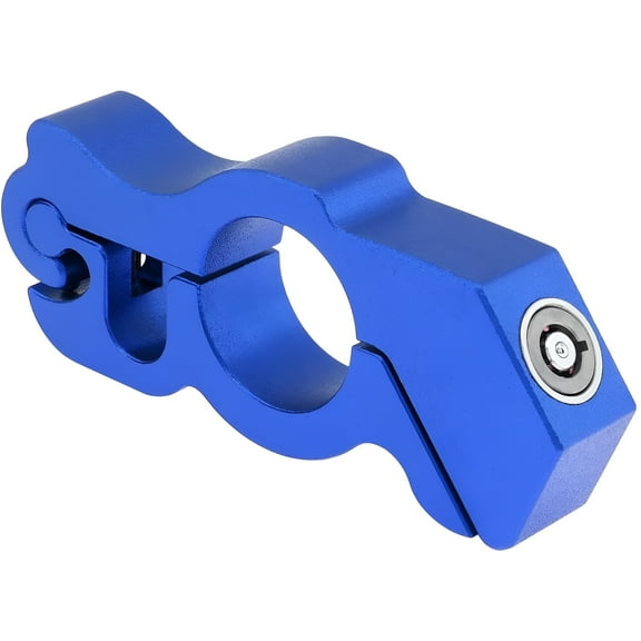 JacobsParts Motorcycle Handlebar Lock Heavy Duty Anti-Theft Locking Device Ultimate Security Grip & Throttle Lock for Scooters, ATVs, Electric Bikes, Blue