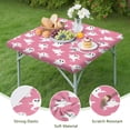 thumbnail image 4 of Pink Halloween Ghosts Square Fitted Tablecloth with Elastic Edge,Square Table Cover,Washable Elastic Table Cover for Home Kitchen Party Decor 36"x36", 4 of 6
