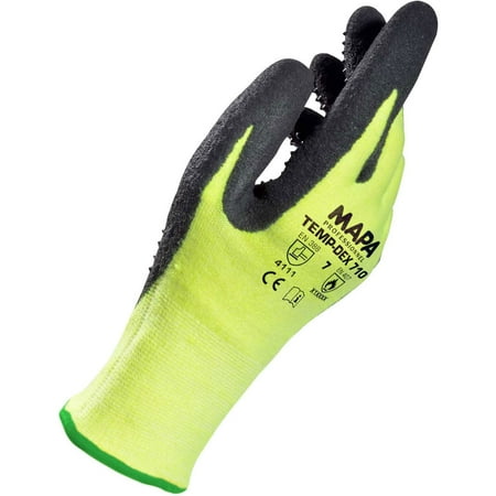 MAPA Temp-Dex 710, Nitrile Palm Coated Thermal Gloves w/ Dots, Light Weight, Size 11, 1 Pair, Lot of 1