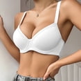 thumbnail image 2 of Huowey Women's Bra Underwire Soft Support Plus Size Lingerie For Women Solid Color Comfortable Breathable Push Up Bras Outwear, 2 of 9