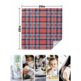 thumbnail image 5 of Cloth Napkins 1 Piece - 20x20 Inches, Orange Blue Washable Reusable Table Napkins, British Style Buffalo Plaid Lattice Soft & Absortbent Dining Napkin for Party Wedding Hotel Restaurant, 5 of 8