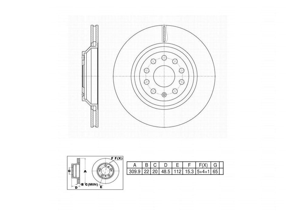 UltraHC Coated High Carbon Brake Rotor, Rear UR001454, Volkswagen Atlas 2020-2018