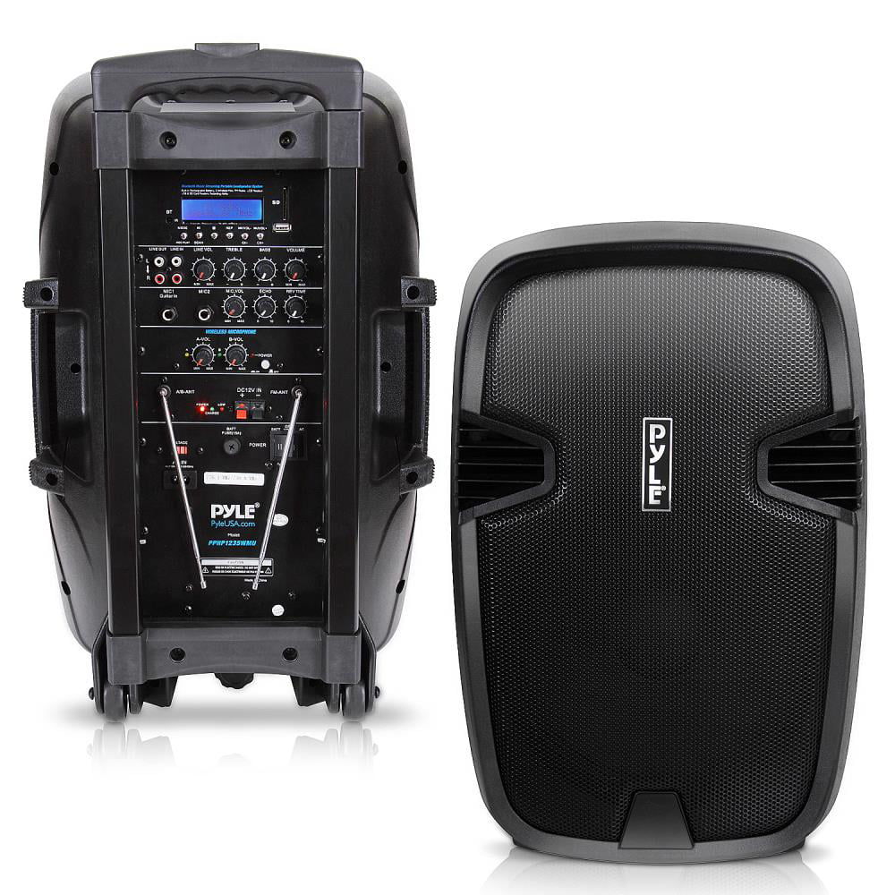 PYLE PPHP1235WMU - Portable Bluetooth PA Speaker System, Built-in