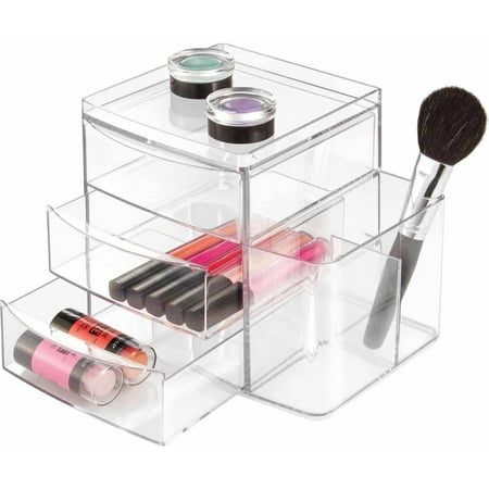 Photo 1 of InterDesign Clarity 3-Drawer with Side Organizer, Clear