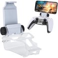 thumbnail image 1 of Clip de montaje para teléfono con controlador PS5, soporte con clip para controlador, soporte para teléfono móvil para PS5 DualSense Gamepad-blanco, 1 of 5