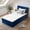 Blue, variant on Vcatnet 16.7" Boneless Full Size Bed Frame with Mattress, 2-in-1 Corduroy Platform Cloud Bed, No Assembly Bed and Mattress, Gray