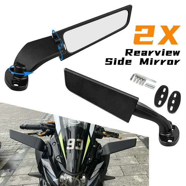 1 Pair Rearview Side Mirror Not Easy to Break Direct Replacement Accessory Adjustable Rotating Side Rearview Mirror for Honda CBR1000RR CBR600RR CBR 250R 300R 400RR 500R