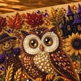 thumbnail image 4 of Halloween Fall Indoor Decor 9.84 Inch Special Shaped Diamond Art Painting Kit with Owl Pumpkin Scarecrow Castle for Home Living Room Entryway Wall Decor, 4 of 7