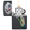 thumbnail image 6 of Zippo Dead Mans Hand Design Black Matte Pocket Lighter, 6 of 8