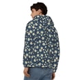 thumbnail image 4 of Vsdgher Daisy Floral B Mens Hoodies Zip Hoodie, Hoodies for Men, Zip-up Hooded Sweatshirt-Large, 4 of 5