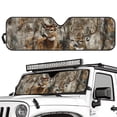 thumbnail image 2 of FUIALDOLG Car Front Window Sun Shield Forest Buck Deer Foldable Front Window Sun Shade Windshield Rays Sunshade Visor Protector for Off-road Vehicle SUV Accessories 52.95" L x 16.14" W, 2 of 7