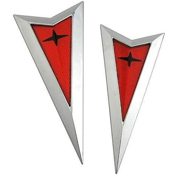 Chrome Front and Rear Arrowhead Emblem Kit With Black Star 2008-2009 Pontiac G8