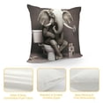 thumbnail image 4 of Chilfamy Elephant Pillow Covers for Couch Sofa Indoor Outdoor Soft and Durable Short Plush 1PC 18x18in, 4 of 5