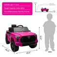 thumbnail image 3 of EastVita 12V Ride on Car [Toyota Licensed] Ride on Toys, Battery Powered Electric Car with Remote Control, MP3, LED Lights, Safety Belt etc. for Age 3+Boys Girls, 3 of 8