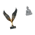 thumbnail image 6 of Wing Statue Monkey Buddha Figurine Resin Material Ideal for Home Garden Meditation Spaces, 6 of 8