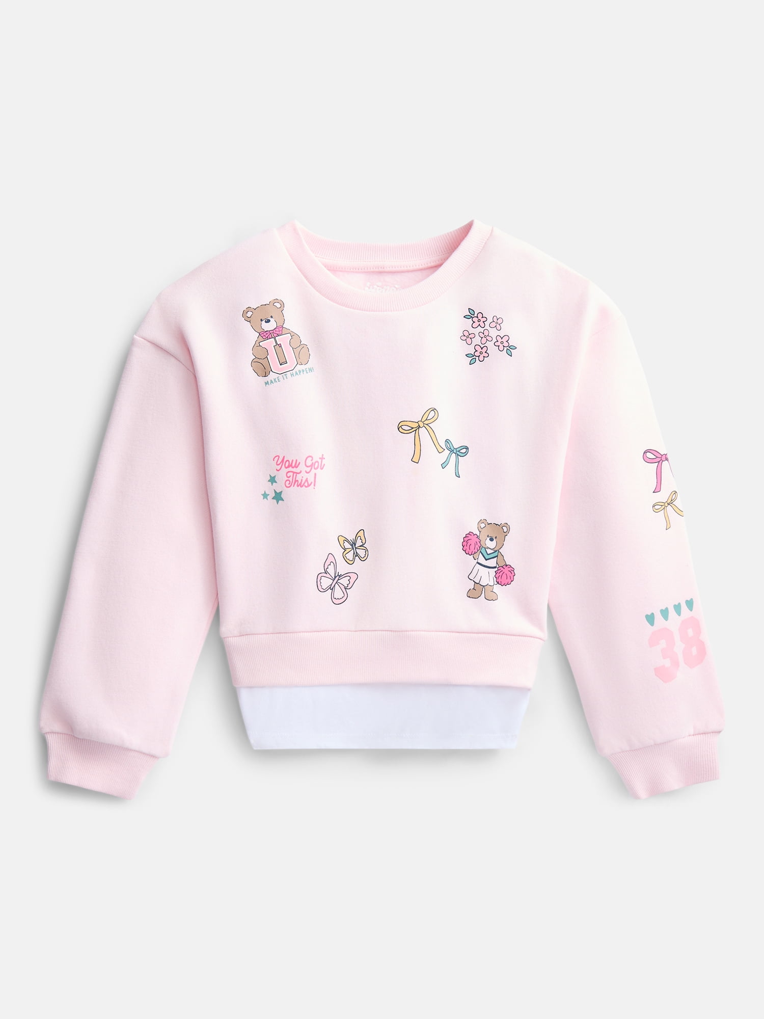 Wonder Nation Girls' Sweatshirt and Flare Leggings Set, 2-Piece, Sizes 4-10