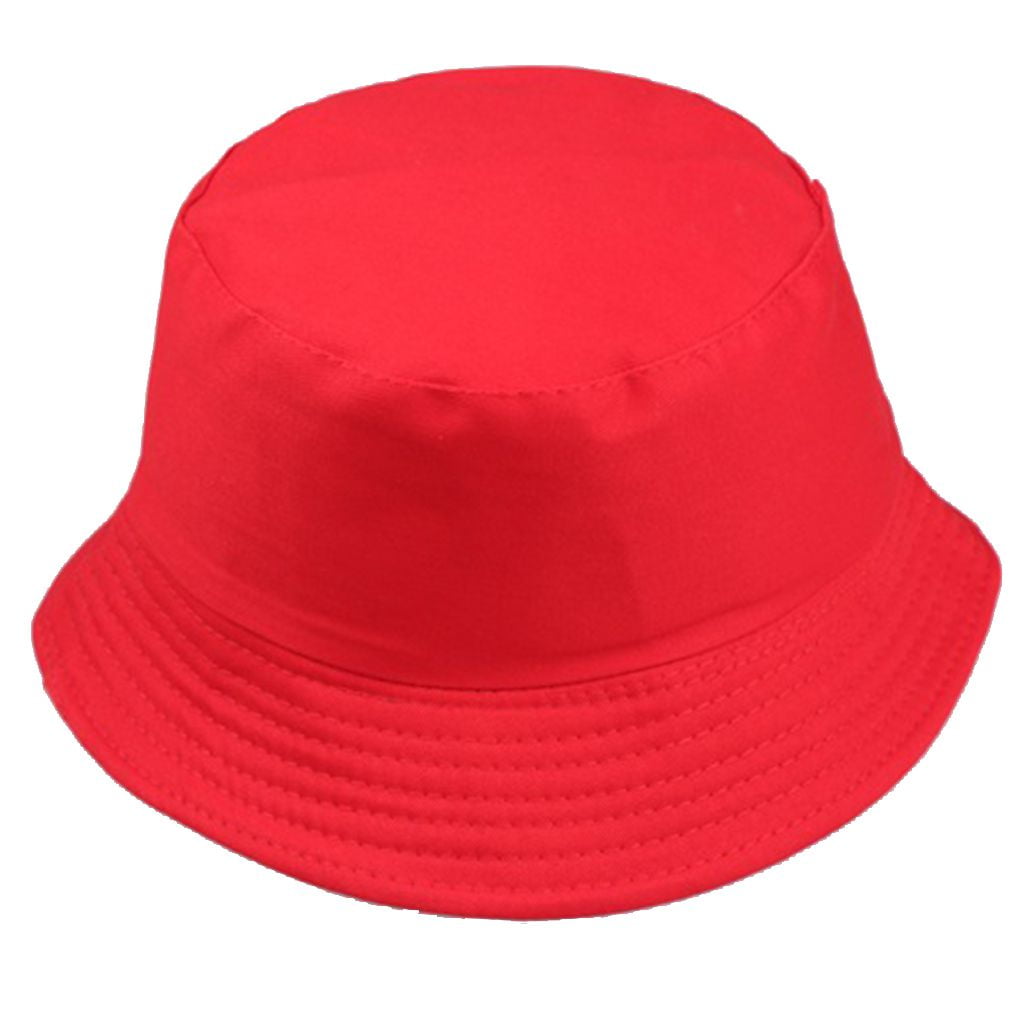 Sonceds Cotton Men Women Summer Fishing Hat Solid Color Fisherman
