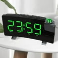 thumbnail image 4 of Alarm Clock Radio Projection Dual Alarm LED Desktop time projector alarm FM Radio Green Light, 4 of 9