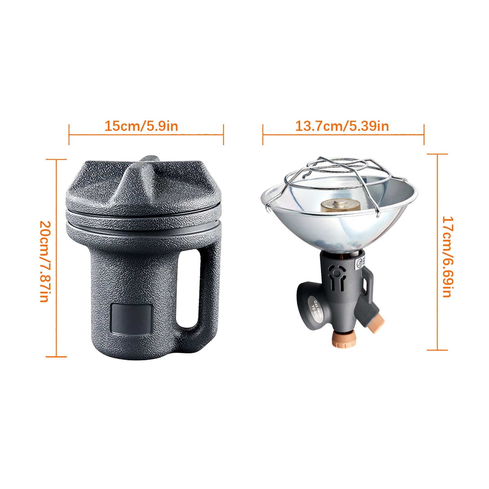 Portable Outdoor Heater, Camping and Tent Fire Stove, Adjustable Gas Heating, Safe Winter Heater for Ice Fishing, Backyard, Hiking, Outdoor Adventure, Travel Heating Solution